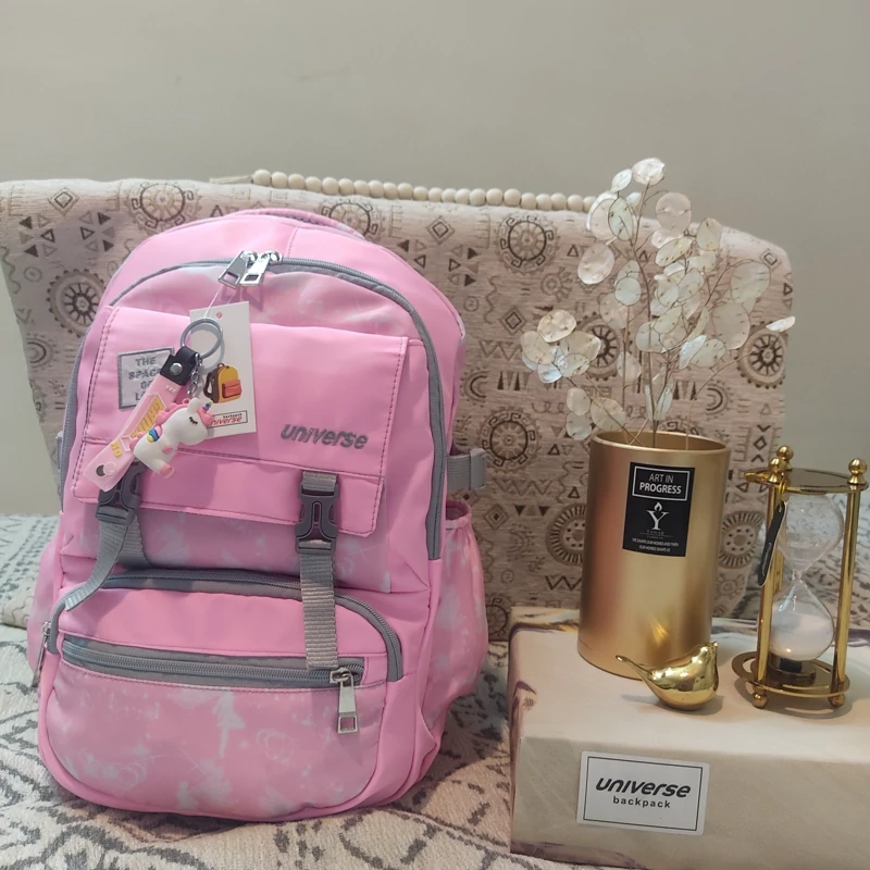 کوله پشتی دخترانه یونیورس جنس پشت نخ وارداتی